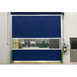 High Speed PVC Roll Up Rapid Shutter Door 304 Stainless Steel Insulation Zipper