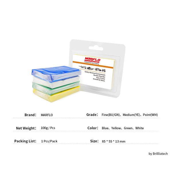 Red Medium Mild Grade Clay Bar Kit For Car Washing Auto Detailing