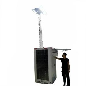 Mobile Solar Light Tower Solar Security Surveillance Camera Light Tower