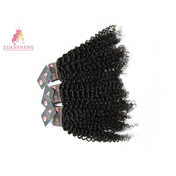 Black Brazilian Hair Extensions / Deep Curly Hair Weave 2 Years Life Time