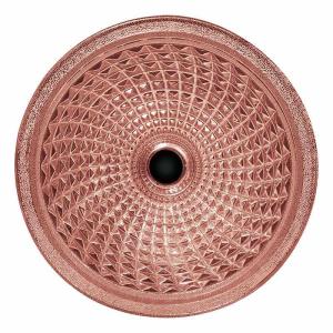 Funnel Shaped Rose Gold Bathroom Sink Crystal Chromed 450mm Length