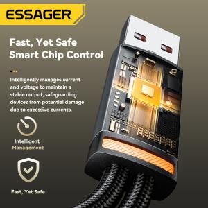 ESSAGER ES-X67 2 in 1 100W USB Type C to USB Type C Lighting Data Cable