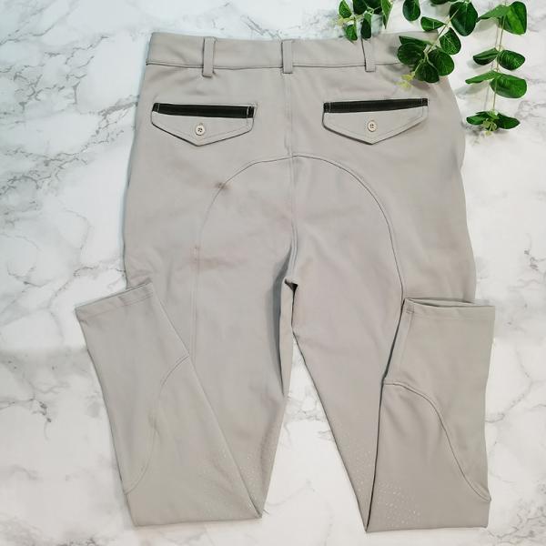 XS-XL Spandex / polyester Beige Active Stretch Men Horse Riding Leggings