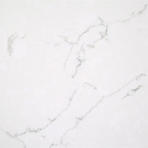 18MM Immaculate Slab Carrara Quartz Stone With Chalky Black Veins