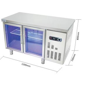 400L Glass Door 1200mm Commercial Bench Display Fridge Microelectronics CPU