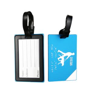 Custom Soft PVC Rubber Silicone Made Unisex Luggage Tags，Soft Duffel Bag Label
