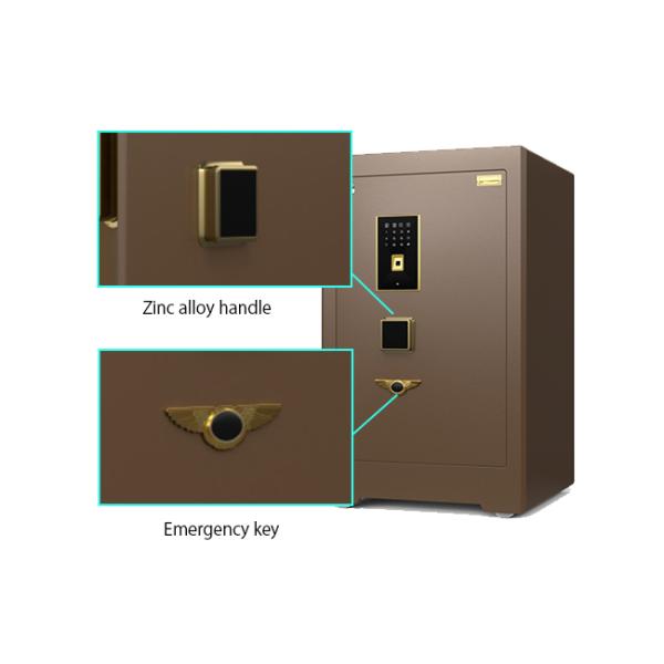 Solid Steel Commercial Safe Box Semiconductor Fingerprint Biometric Zinc Alloy Handle