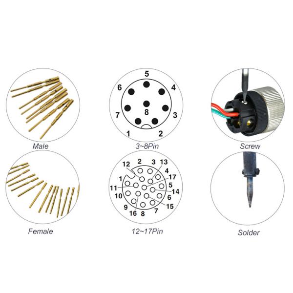 IP67 IP68 Waterproof Plastic Connector M12 3 4 Core A B D Coded Female Male Plug