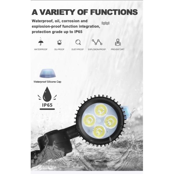 Adjustable Gooseneck Work Lamp Portable Short Arm LED Machine Work Light