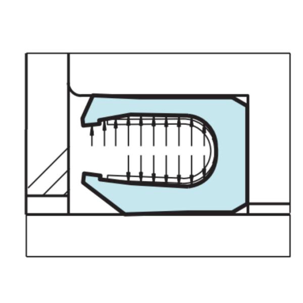 PTFE PEEK Spring Energized Seals Ultra Low Temp Petrochemical Semiconductor Seals