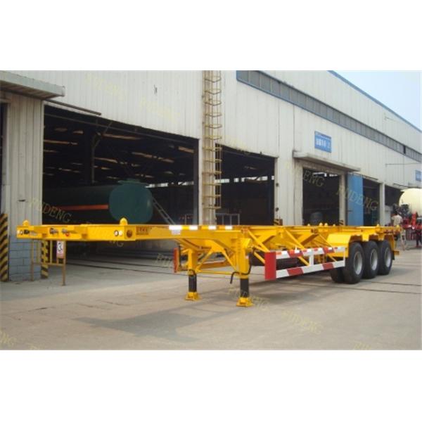 40 Ton Payload Tri Axle Skeleton Trailer For 20 Ft / 40ft Containers Transport