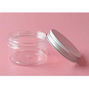 Plastic PET Empty Cosmetic Containers Jars With Silver Aluminum Lid