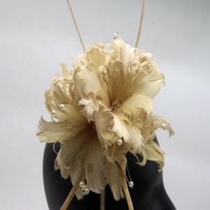 Easter Occasion 15x30cm Feather Fascinator , Curly Goose Flower Feather