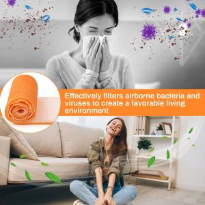 Cut to Size Air Filter Media Roll Orange and White Polyester Air Filter Material