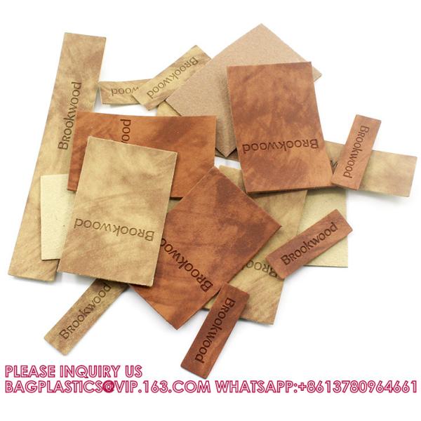 Wholesale Custom Leather Badge Factory Embossed Pu Leather Label Clothing Genuine Leather Patch With Logo