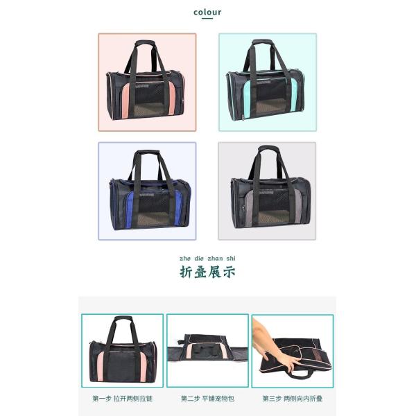 Expandable Airline Approved Cat Bag Pet Cages Carrier For Travel