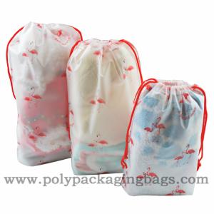 Quality Custom Moisture Proof Clothes Cosmetics Drawstring Plastic Bags for sale