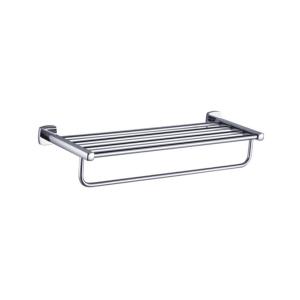 Chrome Bathroom Accessories Brass Bathroom double towel bar with shelf