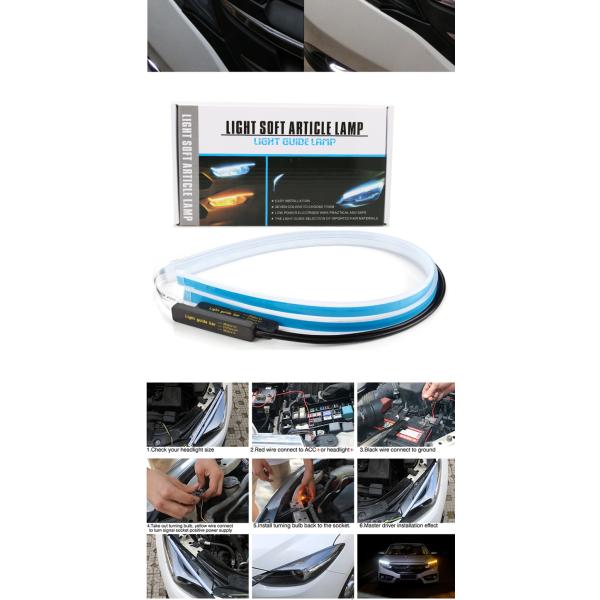 30cm 45cm 60cm Drl Led Daytime Running Light Car Neon EL Wire Ambient