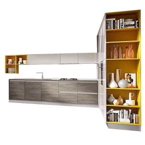 Wood Wall Hanging Cabinets Kitchen Finished Prefabricated Modular Solid Wood