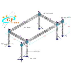 390*390mm 6061 Aluminum Spigot Truss For Show Concert