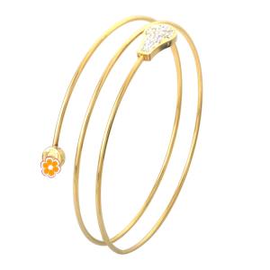 coil Gold Bracelet, Newest Fashion Jewelry Tricyclic Bracelets Women Charm
