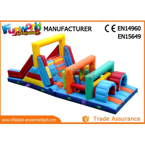 Sports Challenge Outdoor Inflatable Obstacle Course For Adults CE UL SGS