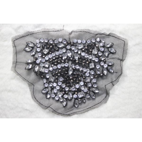 Buy Fashion beaded trim beaded patch embroidery lace with beads at wholesale prices