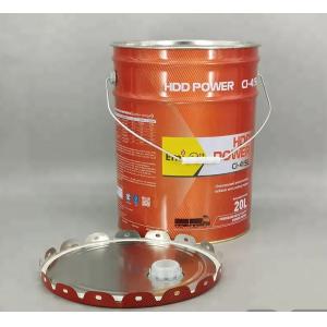 Quality 20 Liters Metal Bucket And Lid Open Head With Flexible Spouts Flower Lids for sale