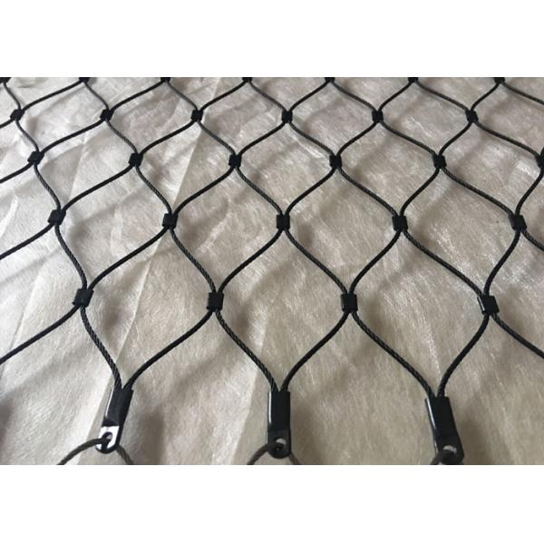 Stainless Steel Black Oxide Wire Rope Mesh For Decoration / Safety / Staircase