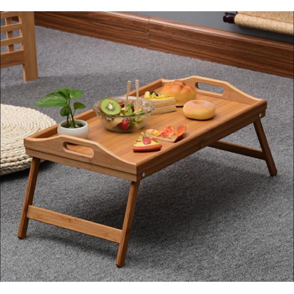 Handmade Wooden Bamboo Folding Picnic Table Tray Biodegradable