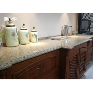 Beige Sparkle Quartz Worktops Glossy Polished Ogee Edge Scratch Resistant