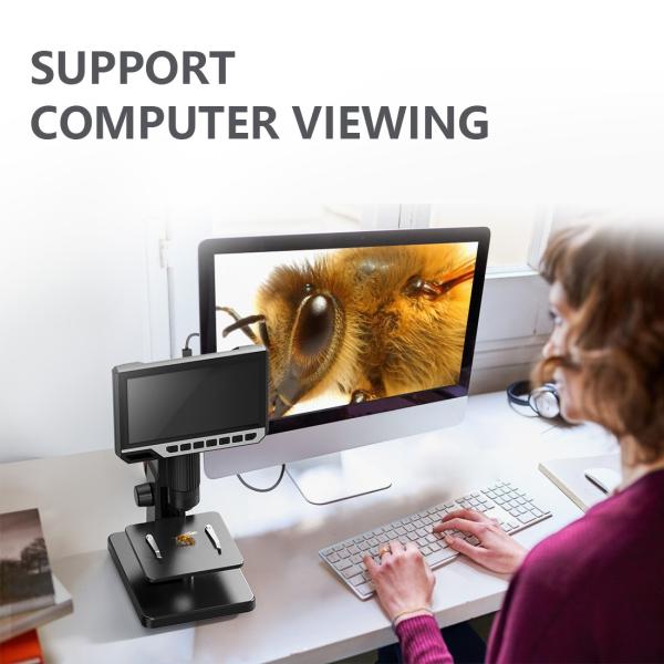 7 Inch IPS Screen Optical Digital Microscope 2000X Electronic Lcd Display Microscope