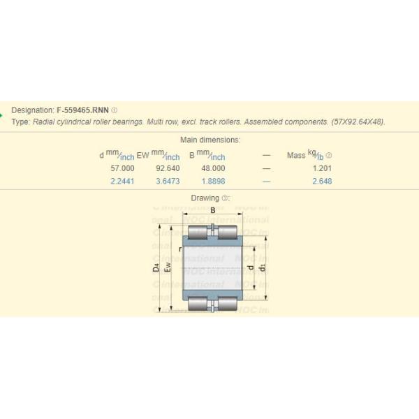 Germany Quality F-559465 . RNN Cylindrical Roller Bearing For Industrial Gearbox