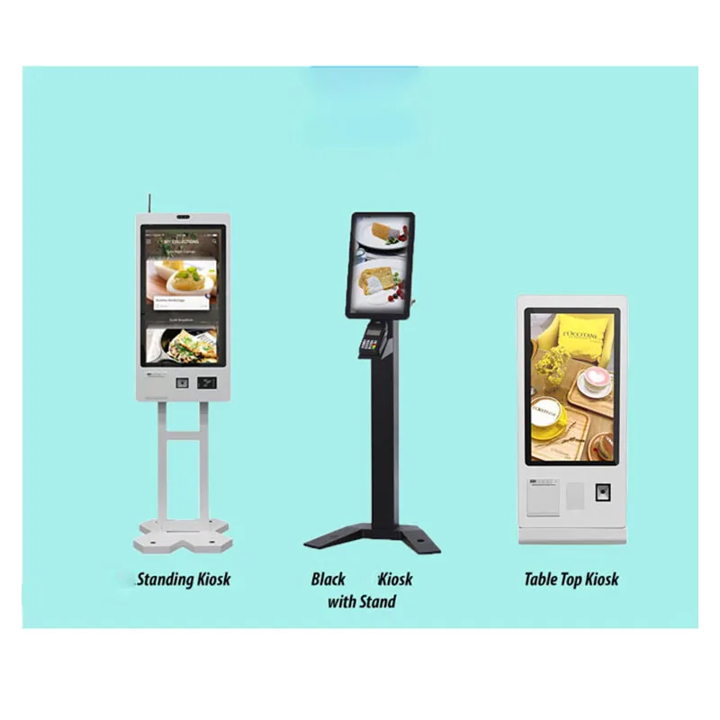 32'' Supermarket Self Service Food Ordering Kiosks Wall Mounted / Desktop / Vertical