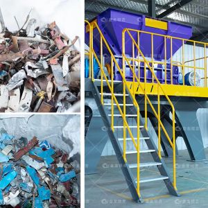 1600 Heavy Duty Industrial Paint Bucket Steel Iron Scrap Metal Shredder Double