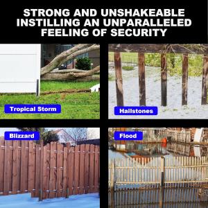 Powder Coated Fence Post Repair Kit for Reinforcing and Fixing Broken Wooden