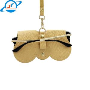 High Durability Leather Folding Sunglasses Case Customized Packings