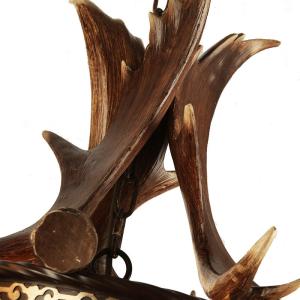 Moose antler chandelier Lighting Fixtures With lampshade (WH-AC-29)