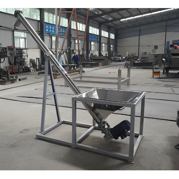 Flexible Screw Conveyor With Vibrating Hopper Oblique Auger Gravel Cement Hopper Screw Blade