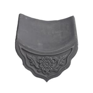 Traditional House Japanese Kawara Tiles Matte Grey Temple Clay Material