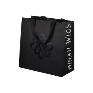 Customized UV Coating Paper Packaging Bags With Flat Cotton Handle