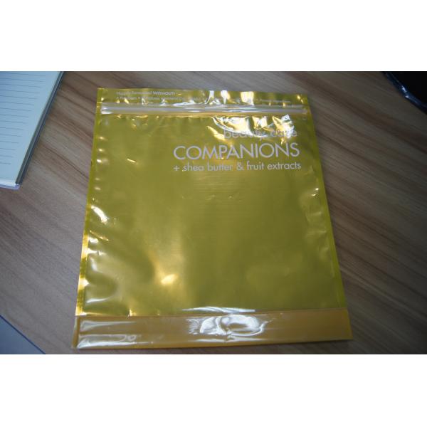 Buy Transparent Front Display Plastic Cosmetic Packaging Bag With Zipper at wholesale prices