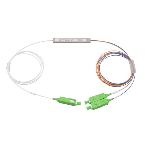 Steel Tube Gpon Fiber Optic Splitter 1x2 1650nm Sc Connector
