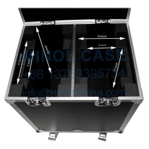 China Moving Head Lights Black Aluminum Flight Case Lockable With 4 Wheels on sale
