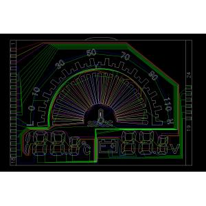 Customized PIN Connector Vehicle Controller TN 7 Segment Lcd Display