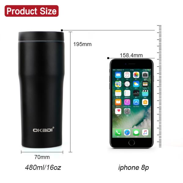 480ML High Quality, Convenient And Healthy Double Wall Stainless Steel Vacuum Tumbler with Lid