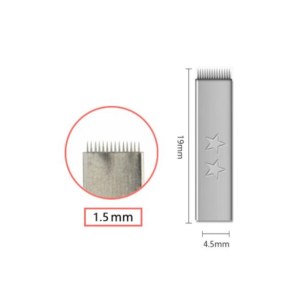 0.25mm 14F Double Stars Permanent Makeup Microblading Needles