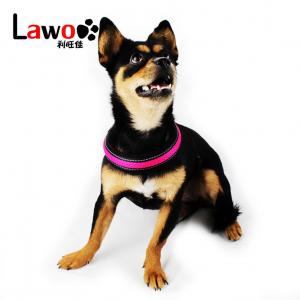 Rechargeable Airmesh Material Led Dog Harness , Easy Walk Dog Collar