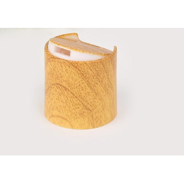 Buy PP Plastic 20 410 Caps , Wood Color Squeeze Bottle Lids Screw On Type at wholesale prices